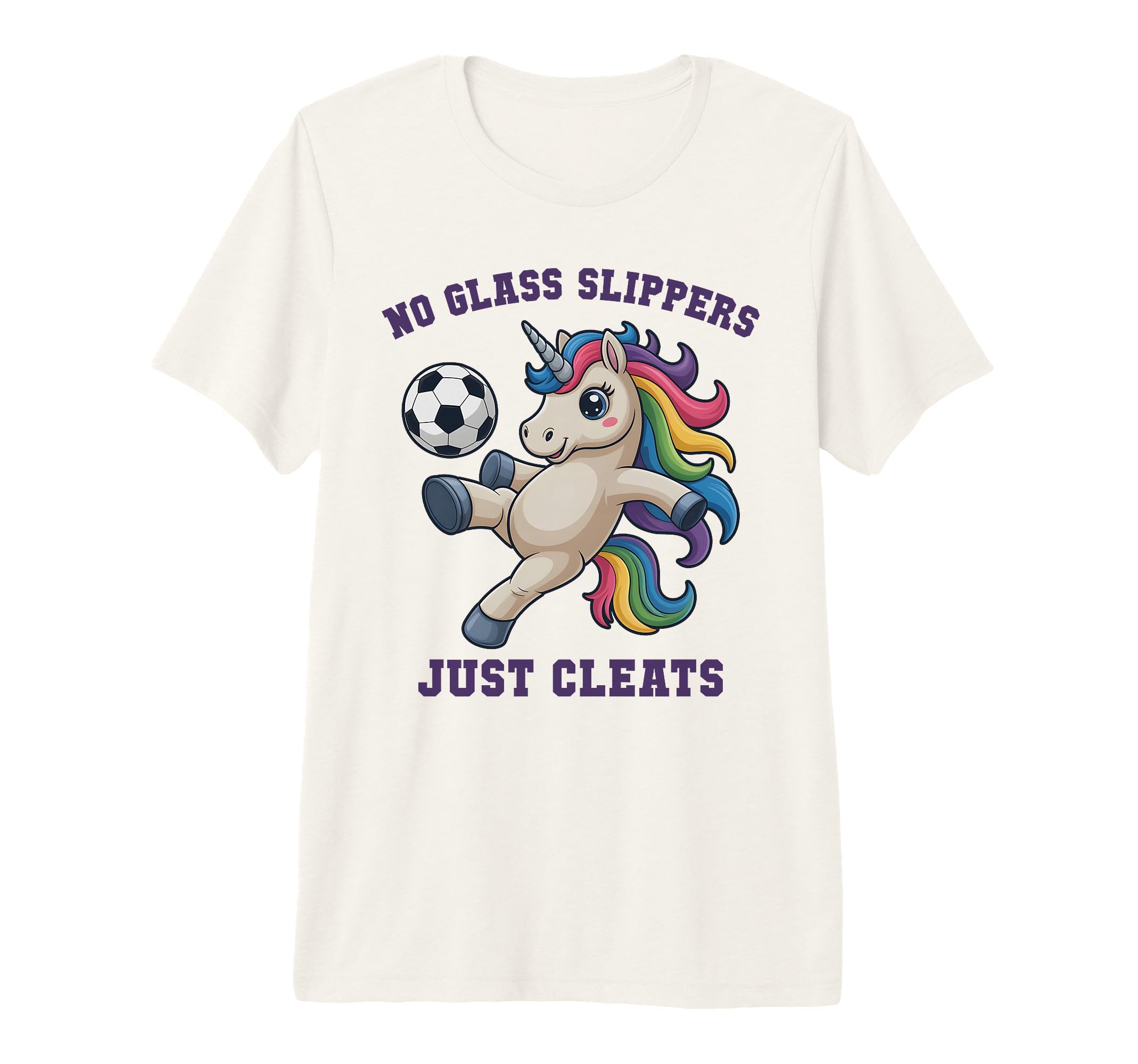 Kawaii Soccer Unicorn Just Cleats T-Shirt - Streetwear Style Men Women