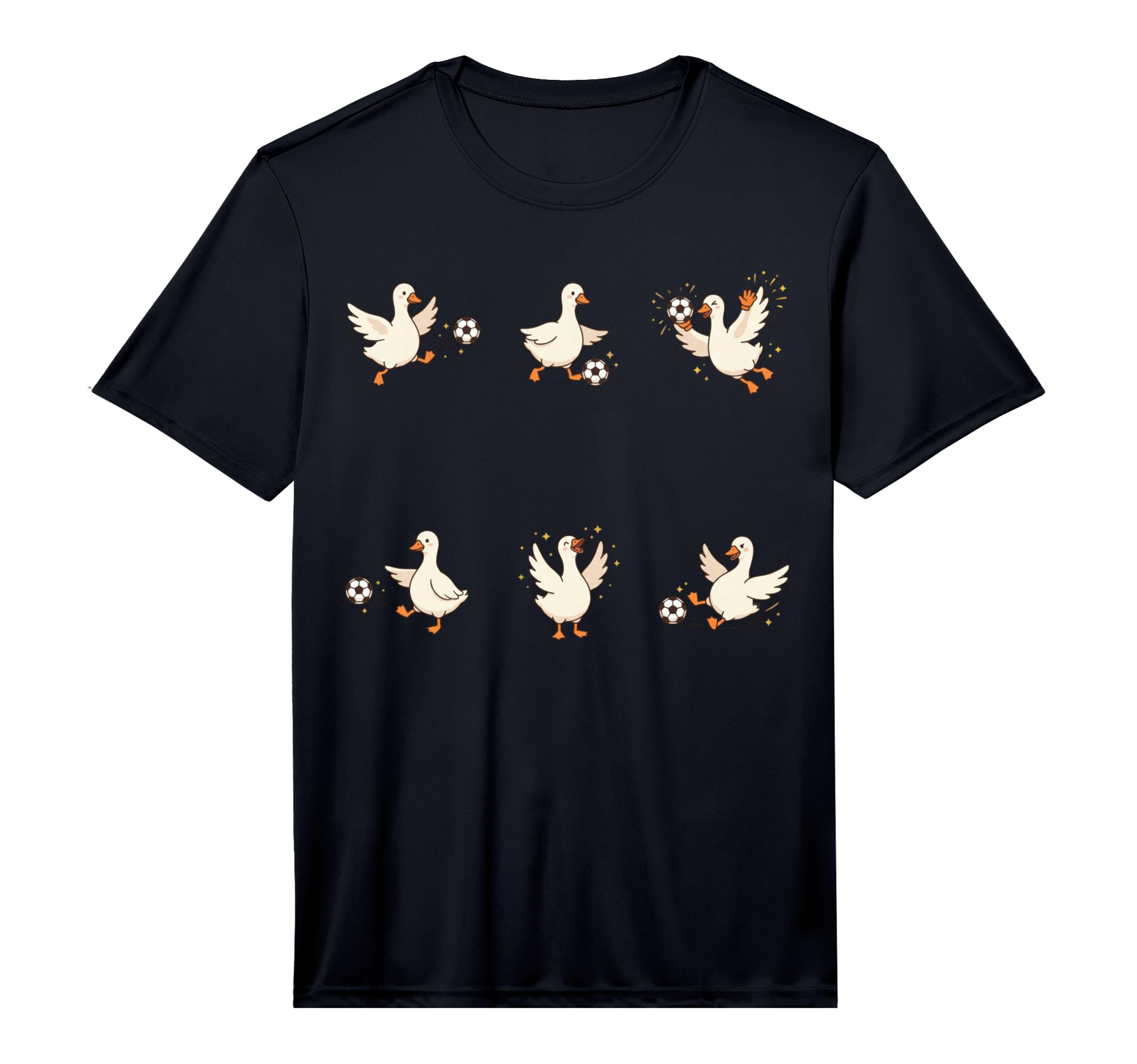 Silly Goose Playing Soccer Player Goalie T-Shirt - Graphic Print Men Women