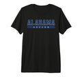 Alabama Soccer Blue Text Tri Blend T-Shirt - Streetwear Style Unisex