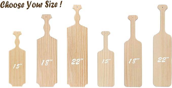 BATTIFE Sorority Paddle 22inch Unfinished Wooden Greek Fraternity Paddle, Solid Pine Wood Paddle