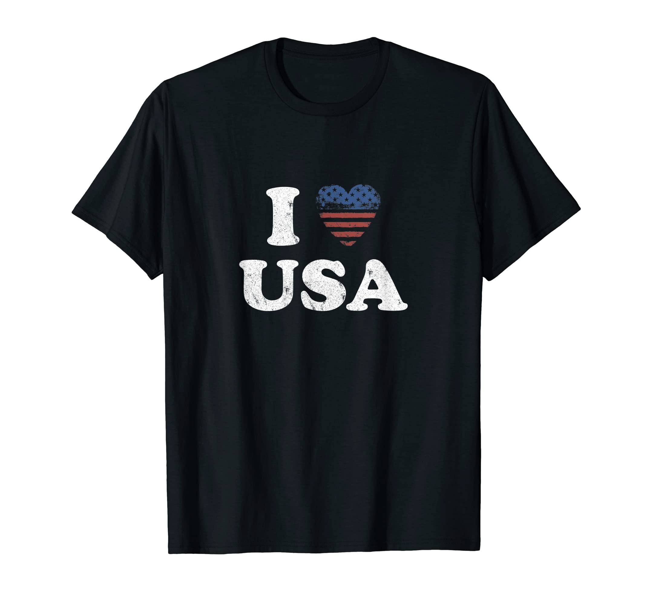 I Love Usa Flag Patriot American T-Shirt - Fun Novelty Design Men Women