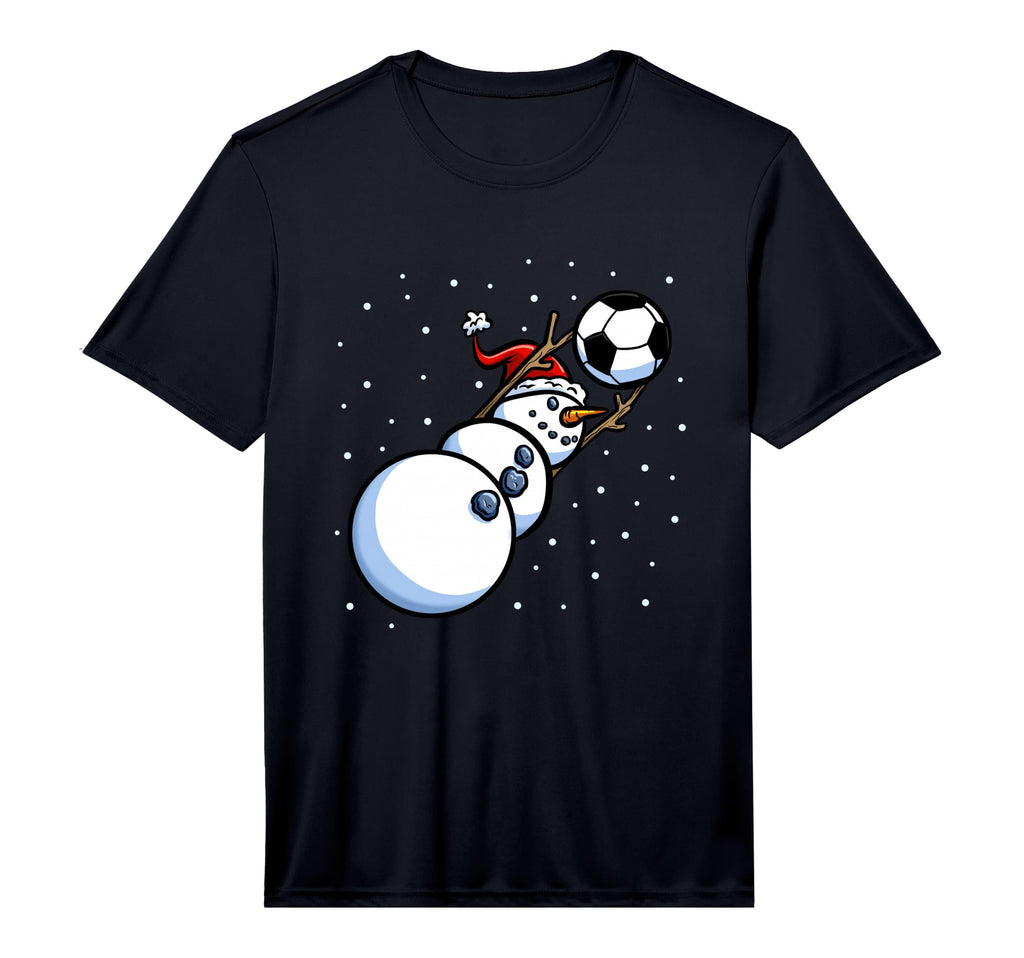 Goalkeeper Soccer Snowman Performance T-Shirt - Custom Art Print for Adults