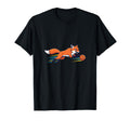 Speedy Fox Football Striker Running Ball T-Shirt - Graphic Print for Adults