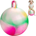 INPODAK Hopper Ball 22 Inch Bouncy Ball with Handle for Kids, Hippity Hop Jumping Bounce Hopping Toy for Boys Girls Ages 7-12 with Pump and Gift Box Great Gift for Birthday Holiday (Pink)