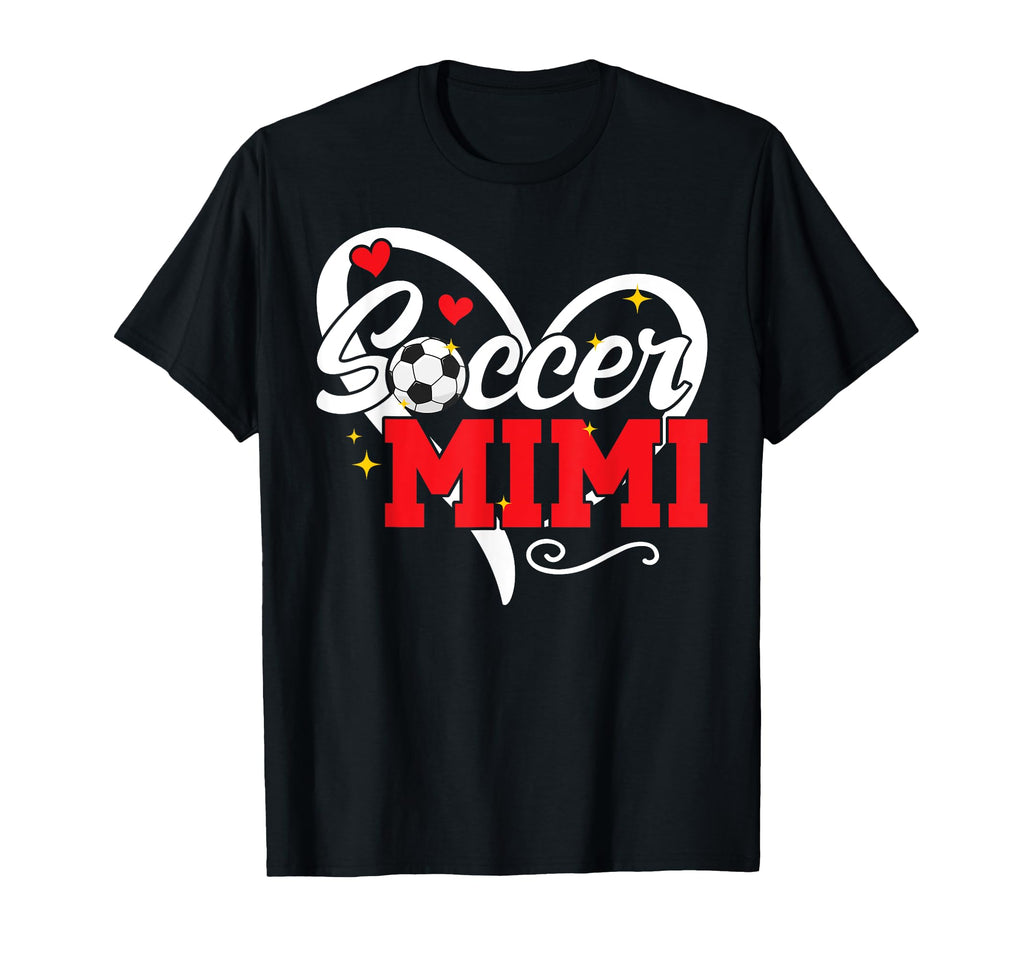 Soccer Mimi Heart Grandma Mimi Soccer T-Shirt - Custom Art Print Men Women