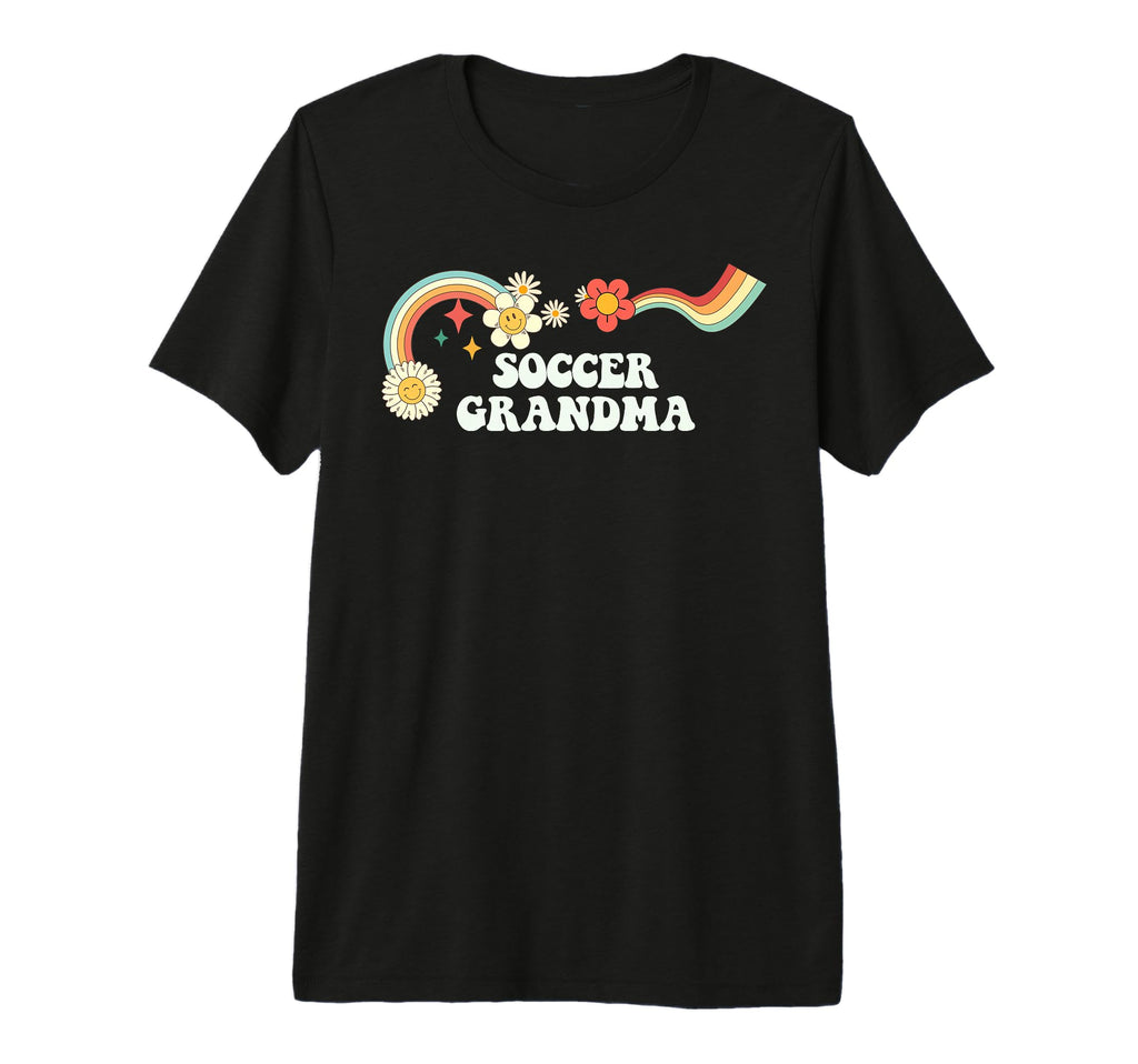 Groovy Funny Soccer Grandma Tri Blend T-Shirt - Minimalist Print Men Women