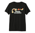 Groovy Funny Soccer Grandma Tri Blend T-Shirt - Minimalist Print Men Women