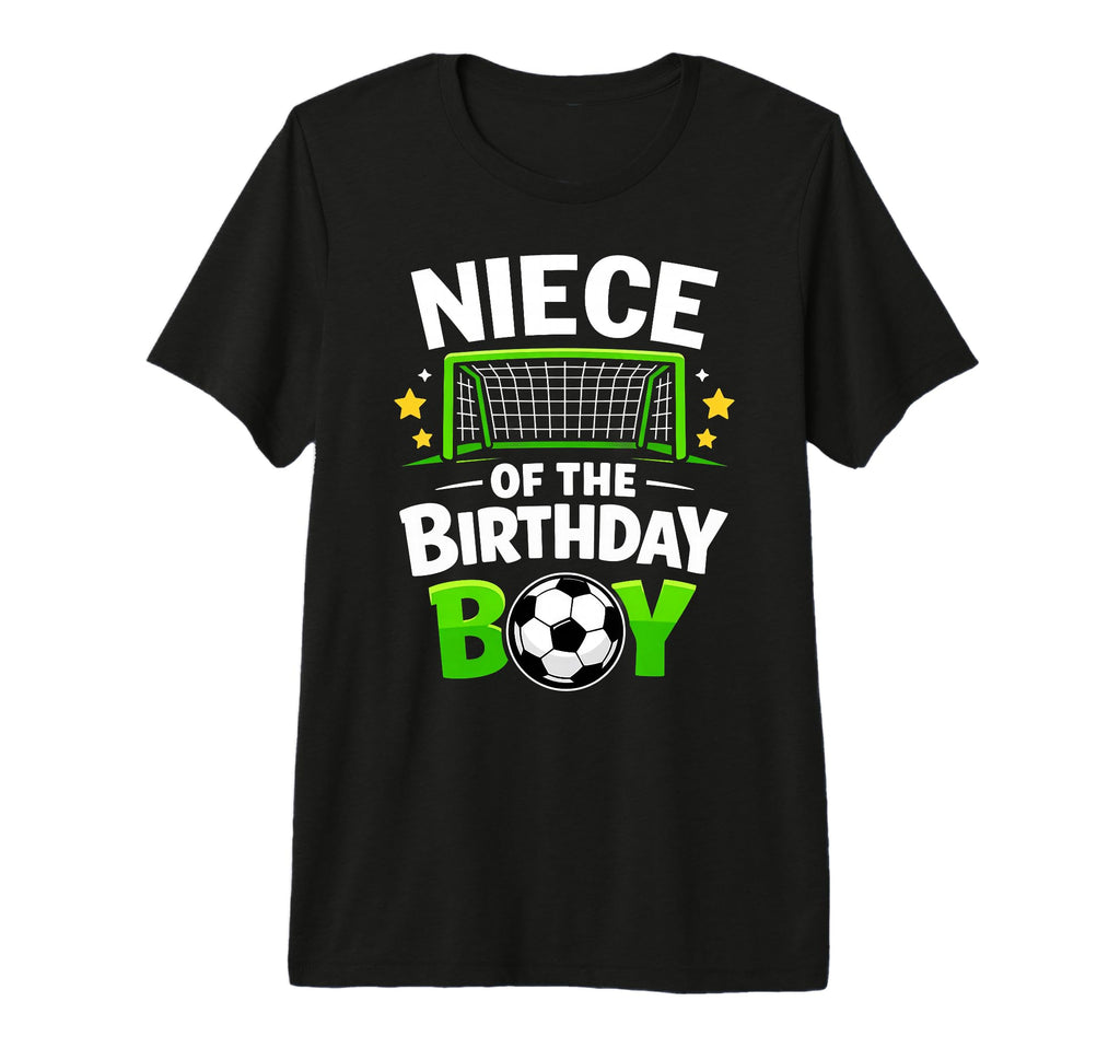Niece Birthday Soccer Ball Tri Blend T-Shirt - Fun Novelty Design Men Women