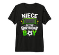 Niece Birthday Soccer Ball Tri Blend T-Shirt - Fun Novelty Design Men Women