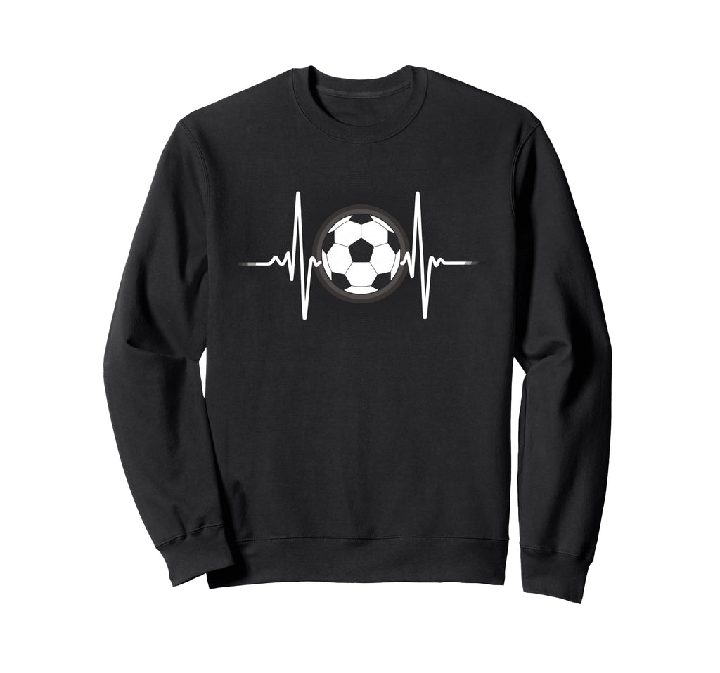 Heartbeat Soccer Player Ball Sweatshirt - Streetwear Style for Adults