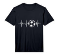 Soccer Heartbeat Performance T-Shirt - Trendy Graphic for Adults