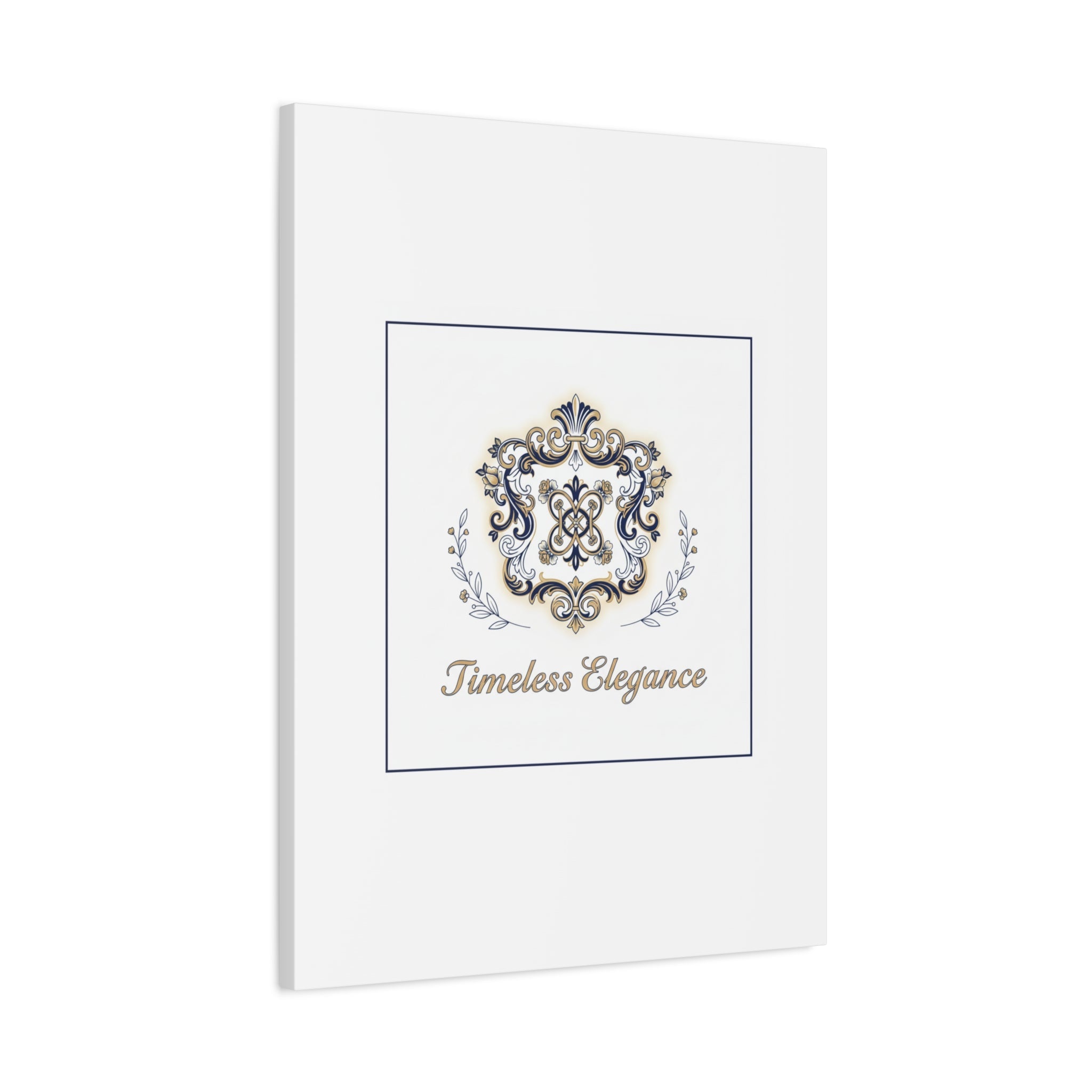 Ornate Brooch Emblem Canvas | Vintage Formalwear Accents, Baroque Print
