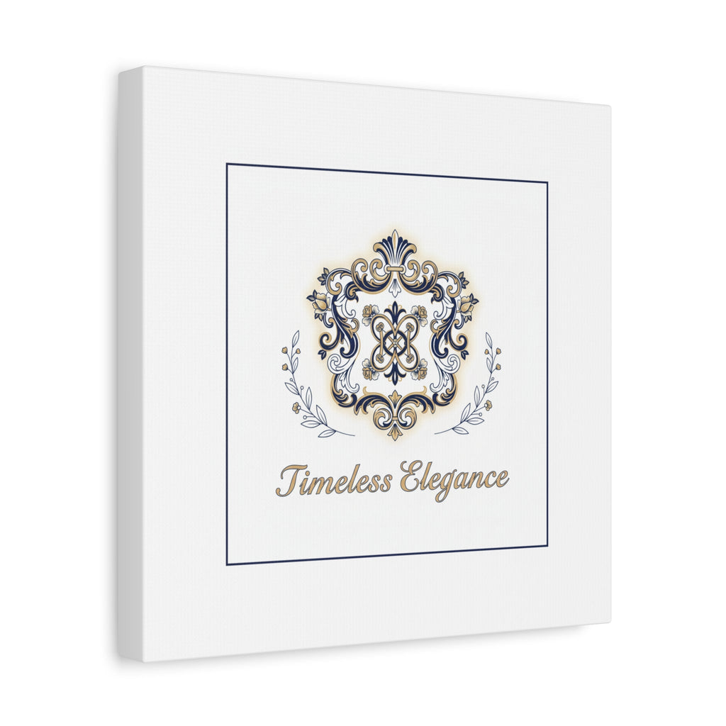 Ornate Brooch Emblem Canvas | Vintage Formalwear Accents, Baroque Print