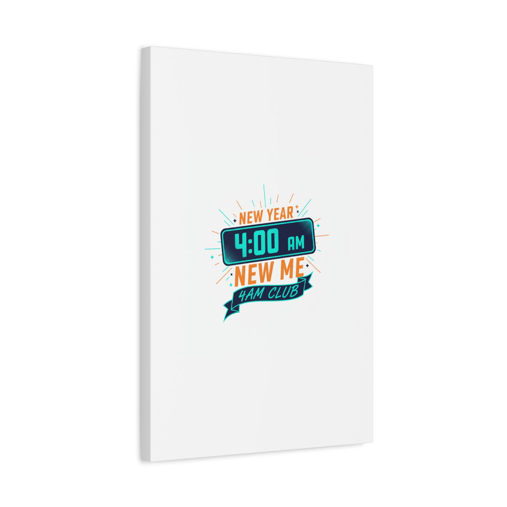 4AM Club New Year Graphic Canvas | Holiday Party Novelty, Festive New Year Decor