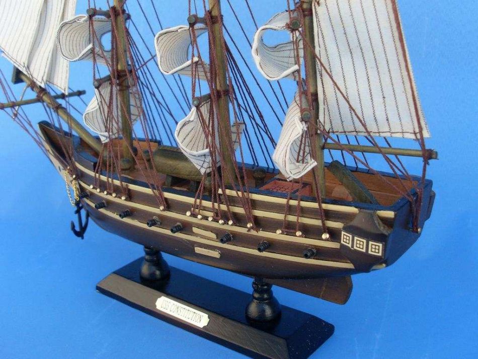 Wooden USS Constitution Tall Model Ship 15""