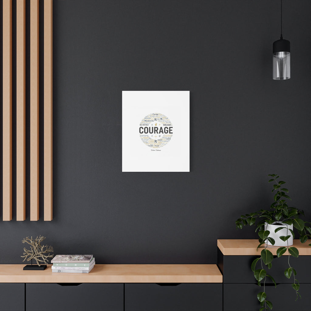Courage Word Cloud Canvas | Fresh-Start Minimalism art print