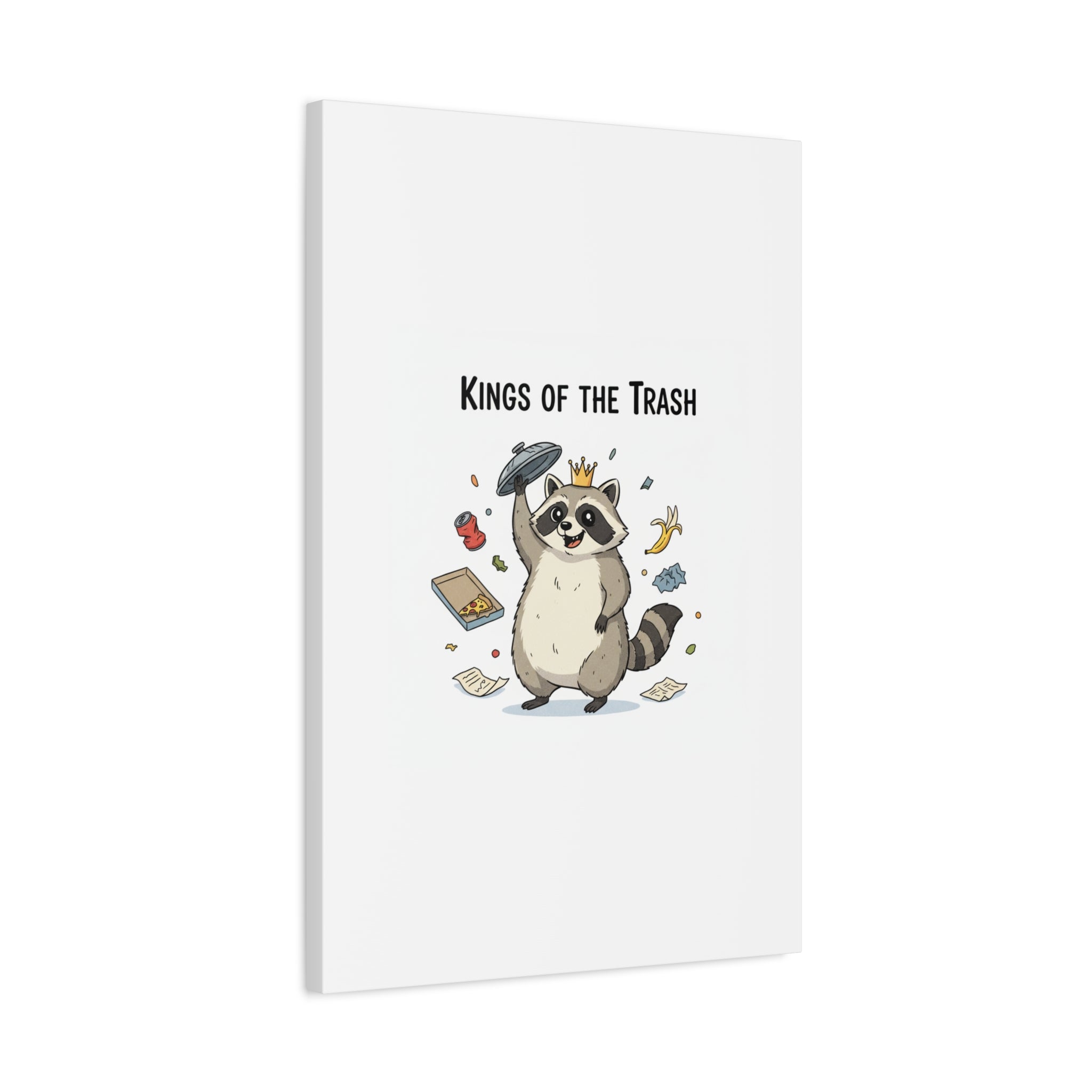Kings of the Trash Canvas, Raccoon Doodle | Trash Panda, Goofy Critter Art