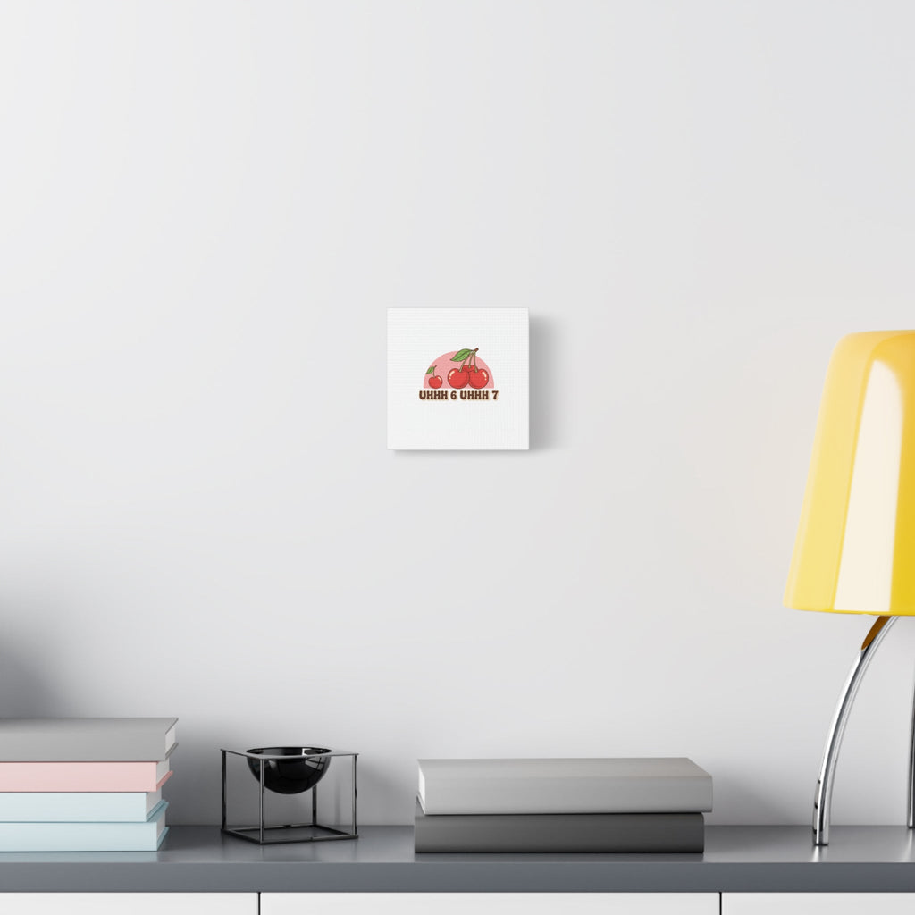 Six Severn Cherry Retro Graphic Canvas | kawaii fruit print, vintage cherry design