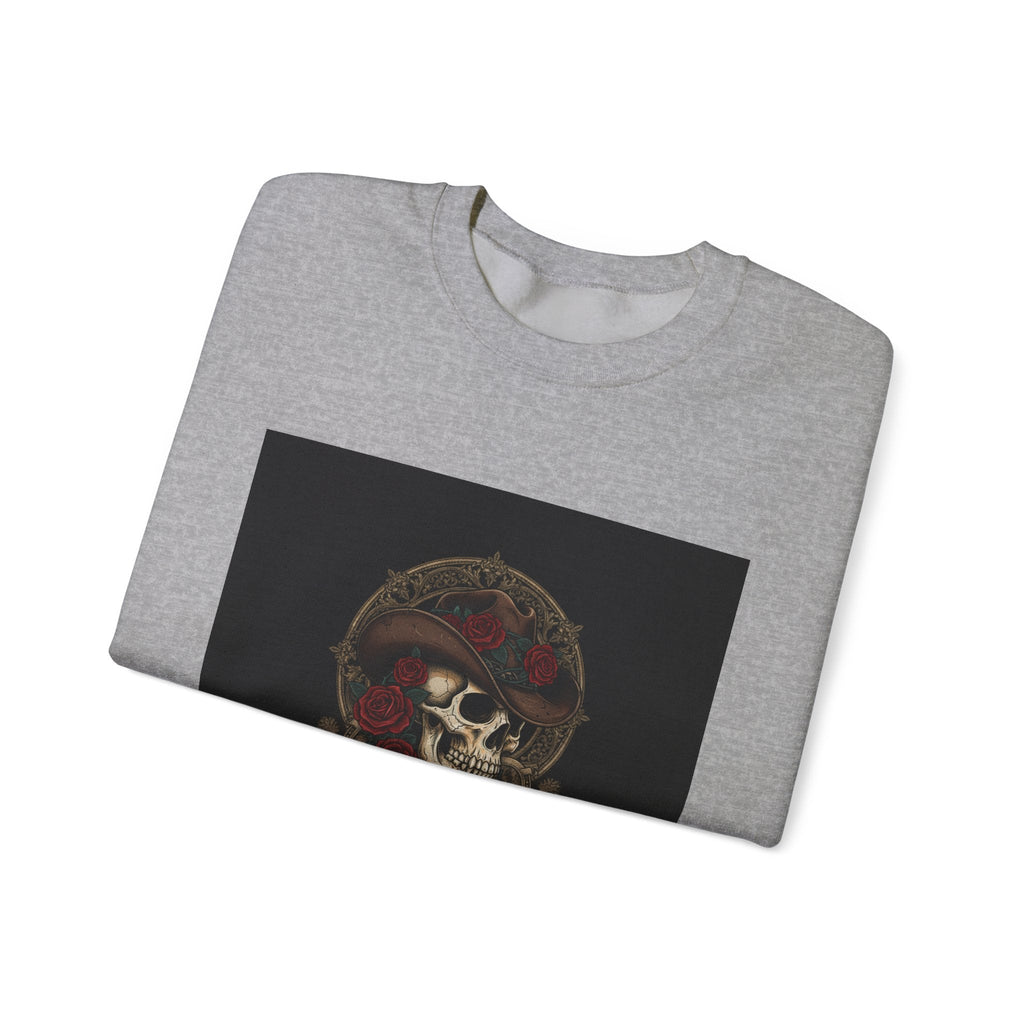 Ride or Die Skull Crewneck Sweatshirt | western skull art, gothic Americana