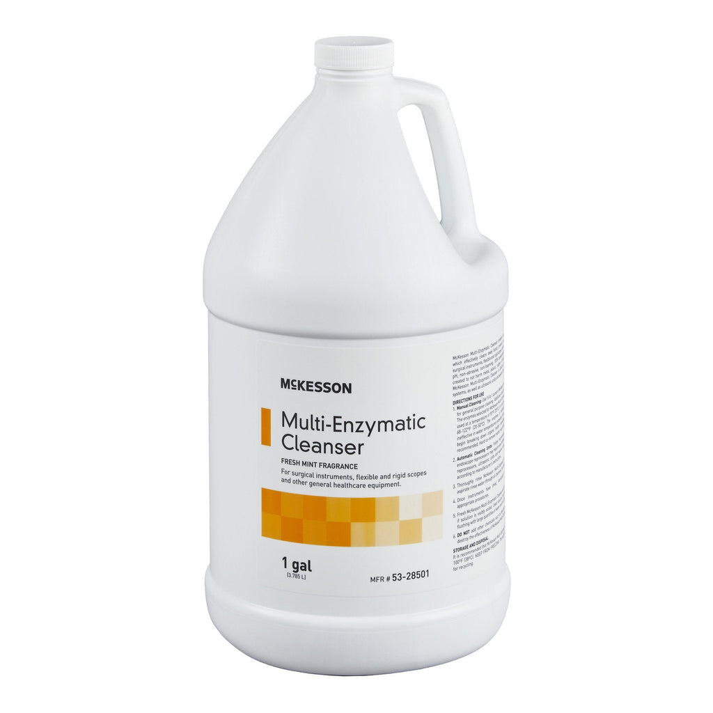McKesson Multi-Enzymatic Instrument Detergent, 1 gal Jug, Eucalyptus Spearmint 53-28501