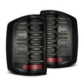 AlphaRex 14-18 Chevy Silverado 1500 Luxx-Series LED Tail Lights Alpha-Black w/Activ Light/Seq Signal 620040 *Discontinued