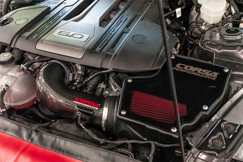 CORSA Performance Corsa 18-22 Ford Mustang GT 5.0L V8 Carbon Fiber Air Intake w/ DryTech 3D No Oil 44007D