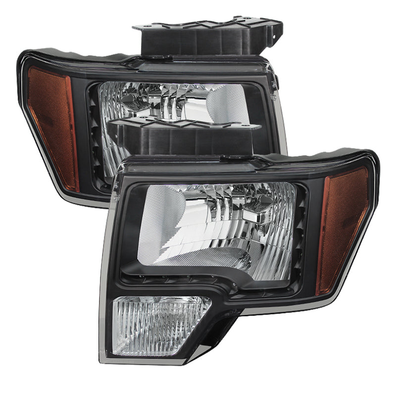 SPYDER Xtune Ford F150 09-14 Amber Crystal LED Headlights Black HD-JH-FF15009-LED-AM-BK 5075499