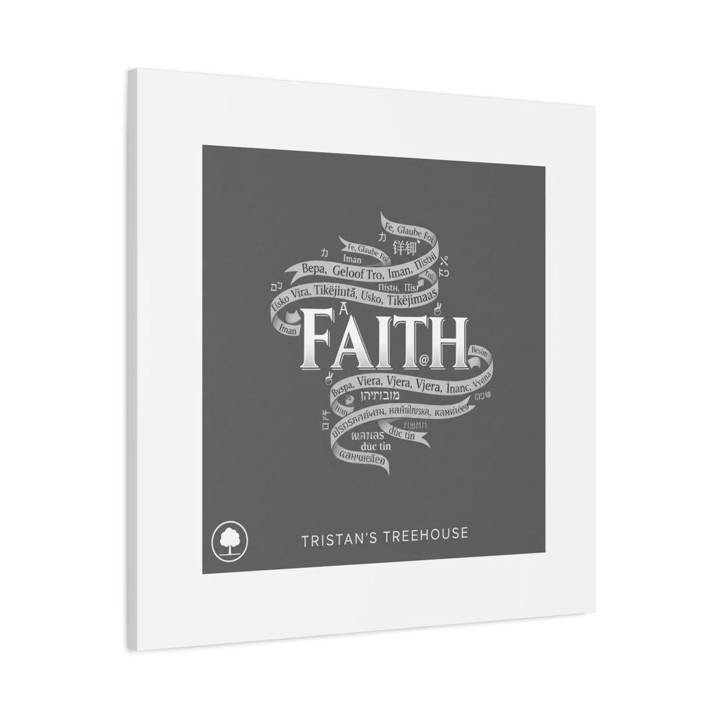 handwritten faith ribbon Canvas | sketch aesthetic, doodle design