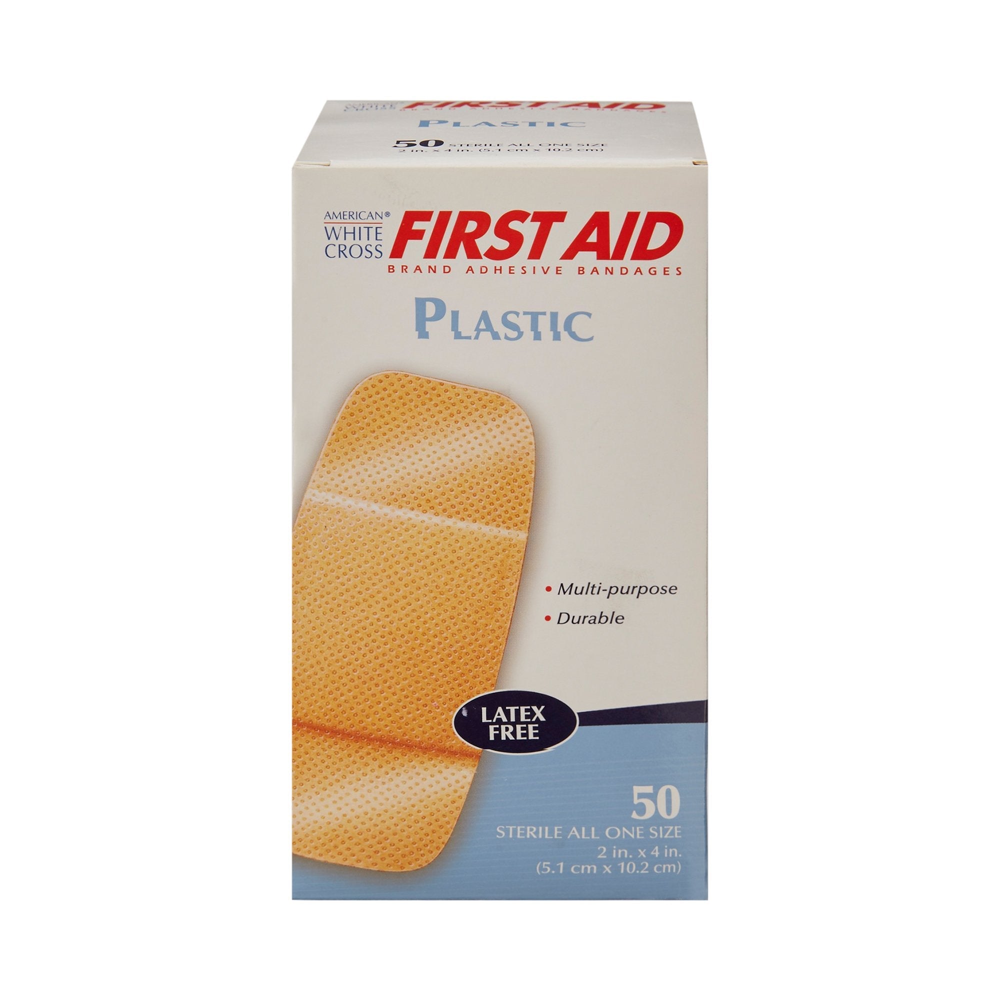 American® White Cross First Aid Adhesive Strip, 2 x 4 Inch 1070033