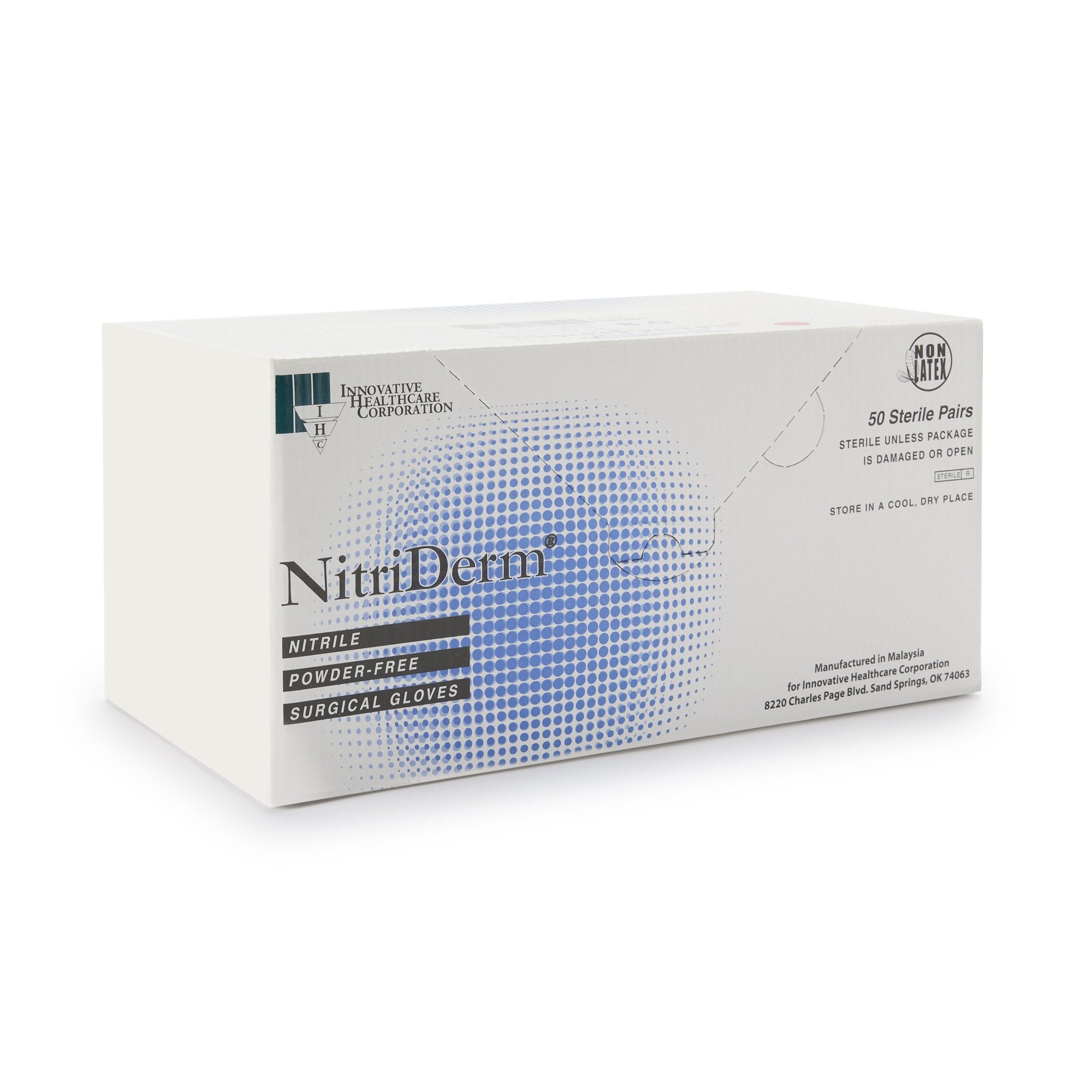 NitriDerm® Nitrile Surgical Glove, Size 7.5, White 135275