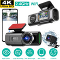 Dual Channel Car Dash Cam with Front 4K & Rear 1080P
