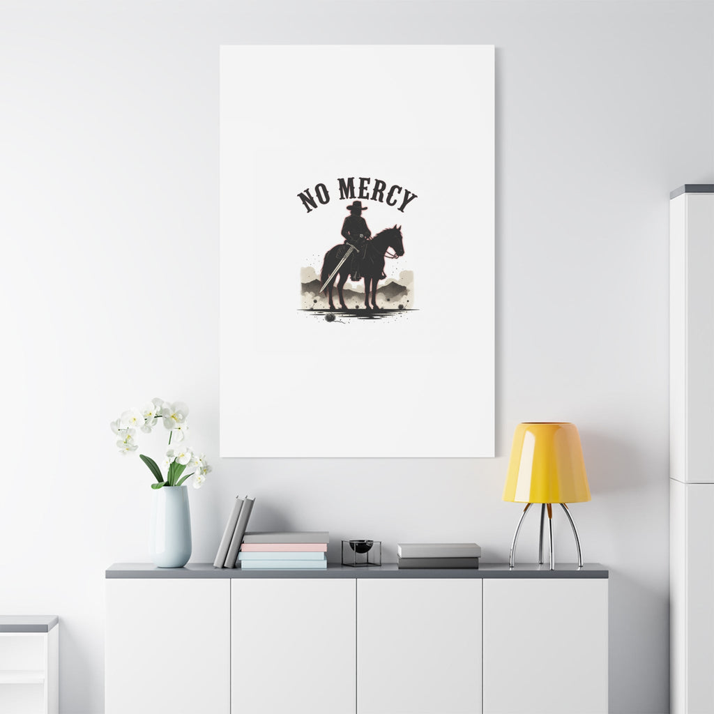 No Mercy Cowboy Skull Canvas | western skull art, gothic Americana