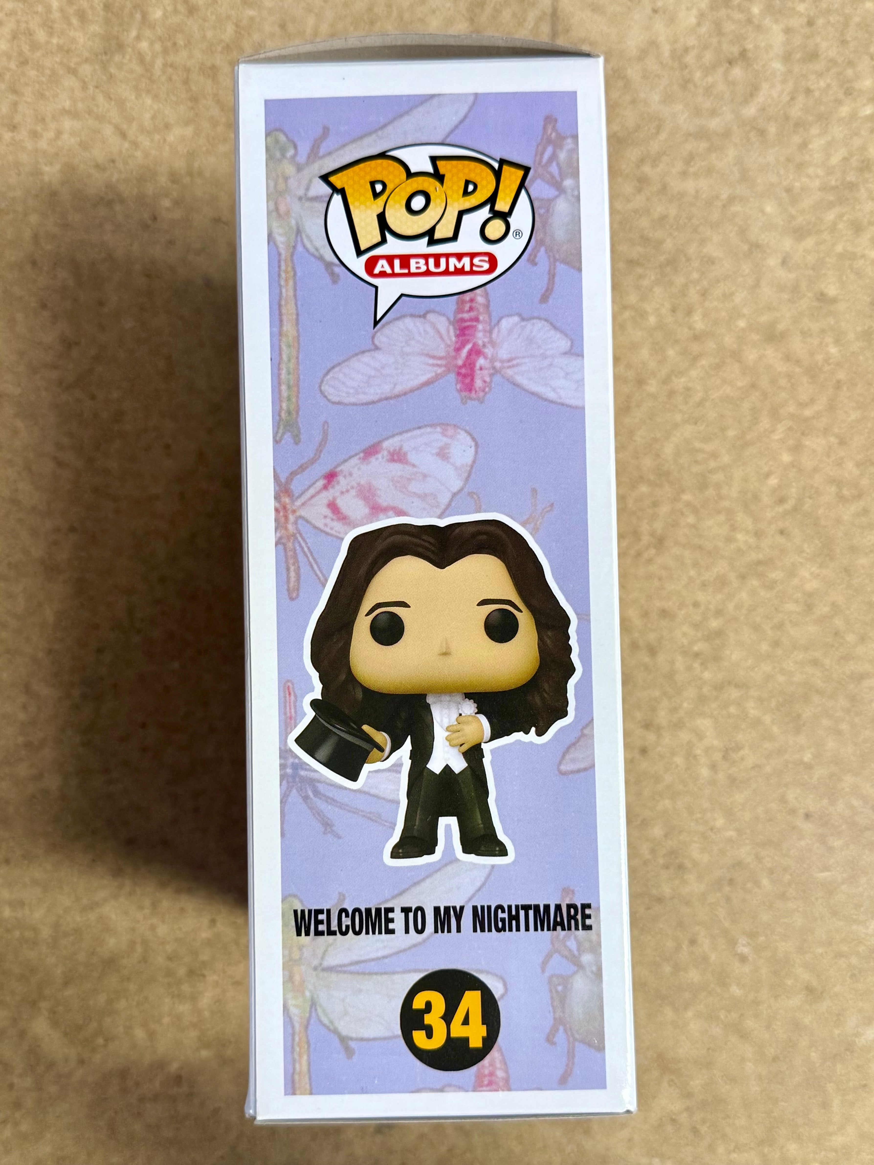 Alice Cooper Signed Welcome To My Nightmare Funko Pop! Albums #34 With PSA COA