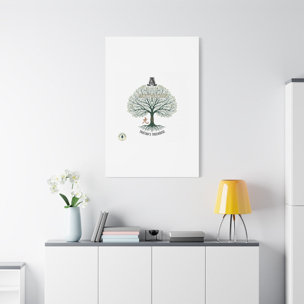 Handwritten Doodle Tree Canvas | Matte Stretched Wall Art