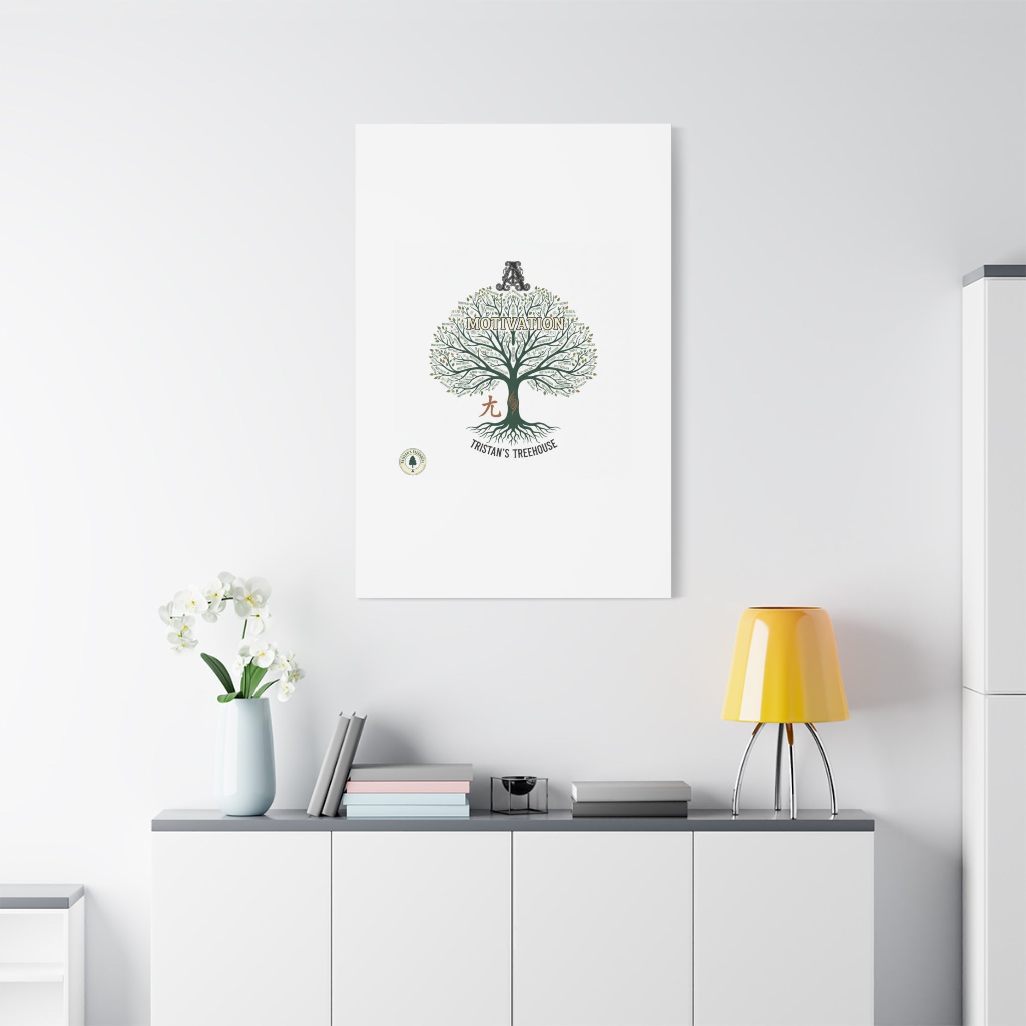 Handwritten Doodle Tree Canvas | Matte Stretched Wall Art