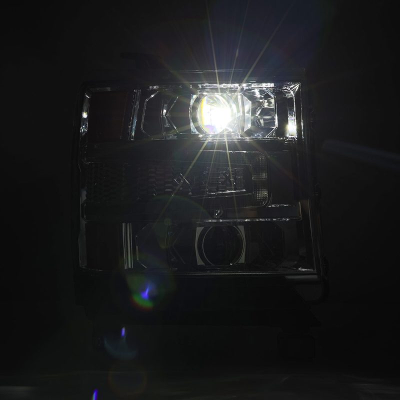 AlphaRex 16-18 Chevy 1500HD LUXX LED Proj Headlights Chrome w/Seq Actv Lgt / Seq Sig (Req PN 810023) 880235 *Discontinued