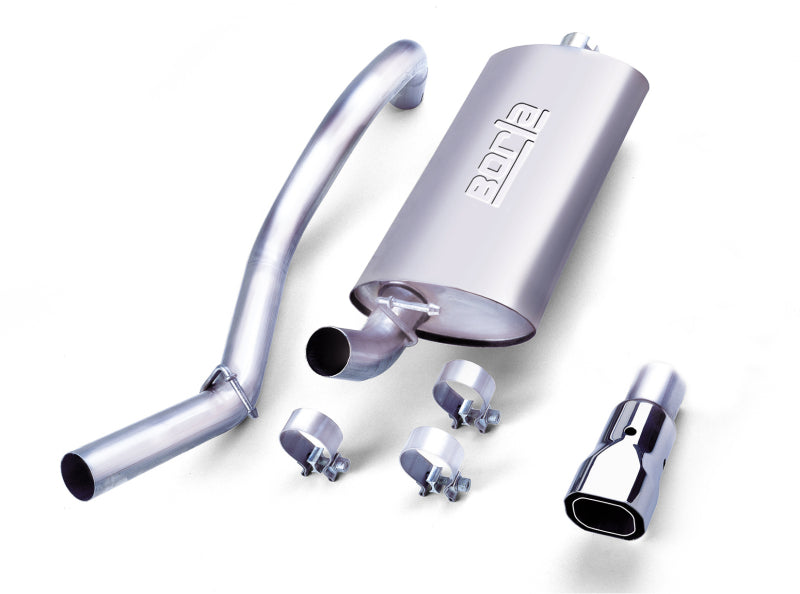 Borla 97-99 Jeep Wrangler 2.5/4.0L w/o Hitch Cat-Back 2.25in Single Sqr Angle Cut Phntm Rear 14728