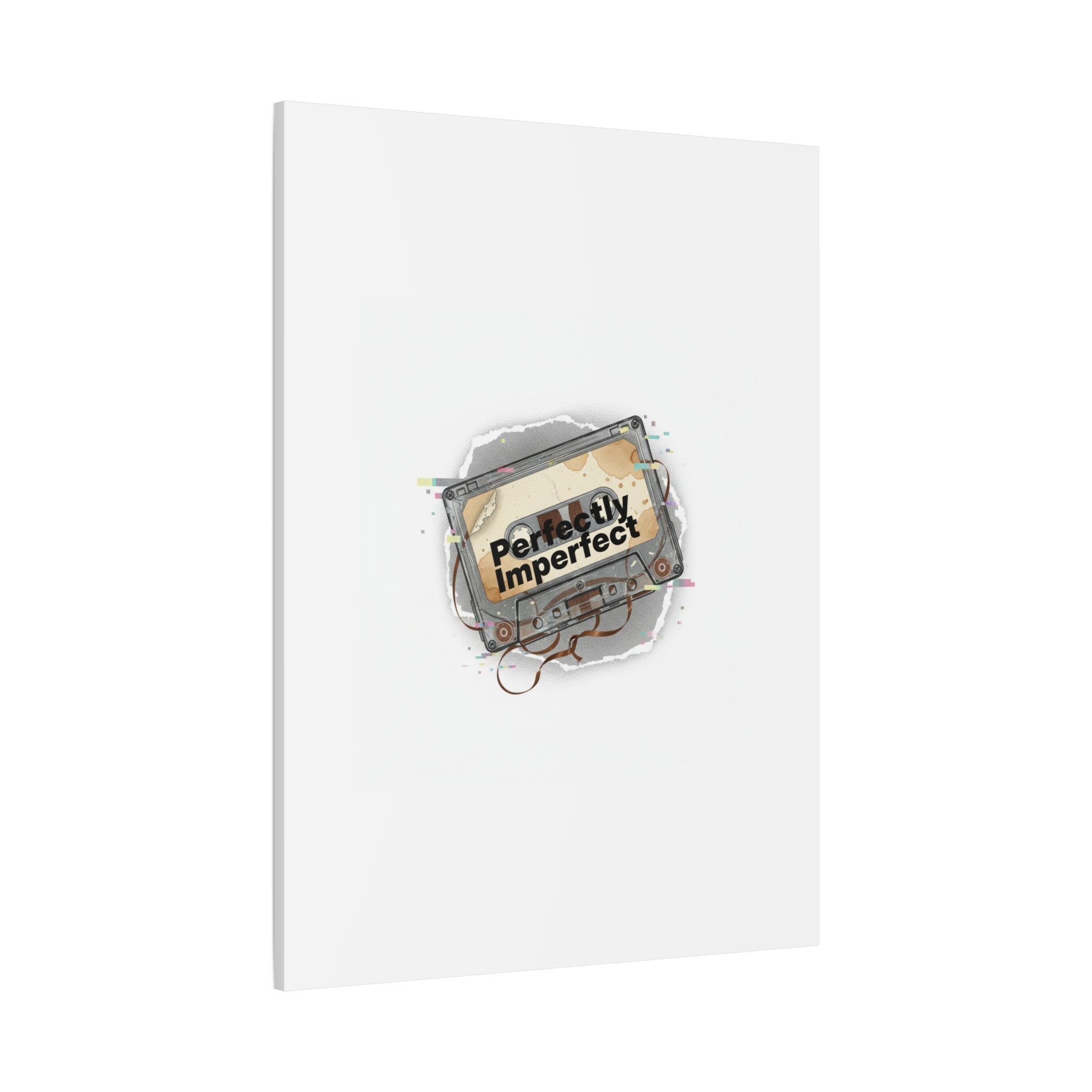 Perfectly Imperfect Cassette, Canvas Print | Analog Error, glitch art static