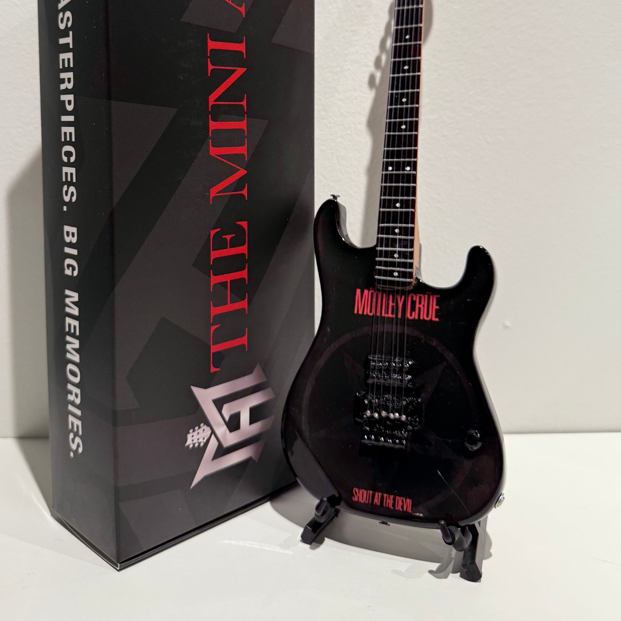The Complete Mötley Crüe Album Cover Miniature Guitar Set – All 4 Official Mini Guitar Designs