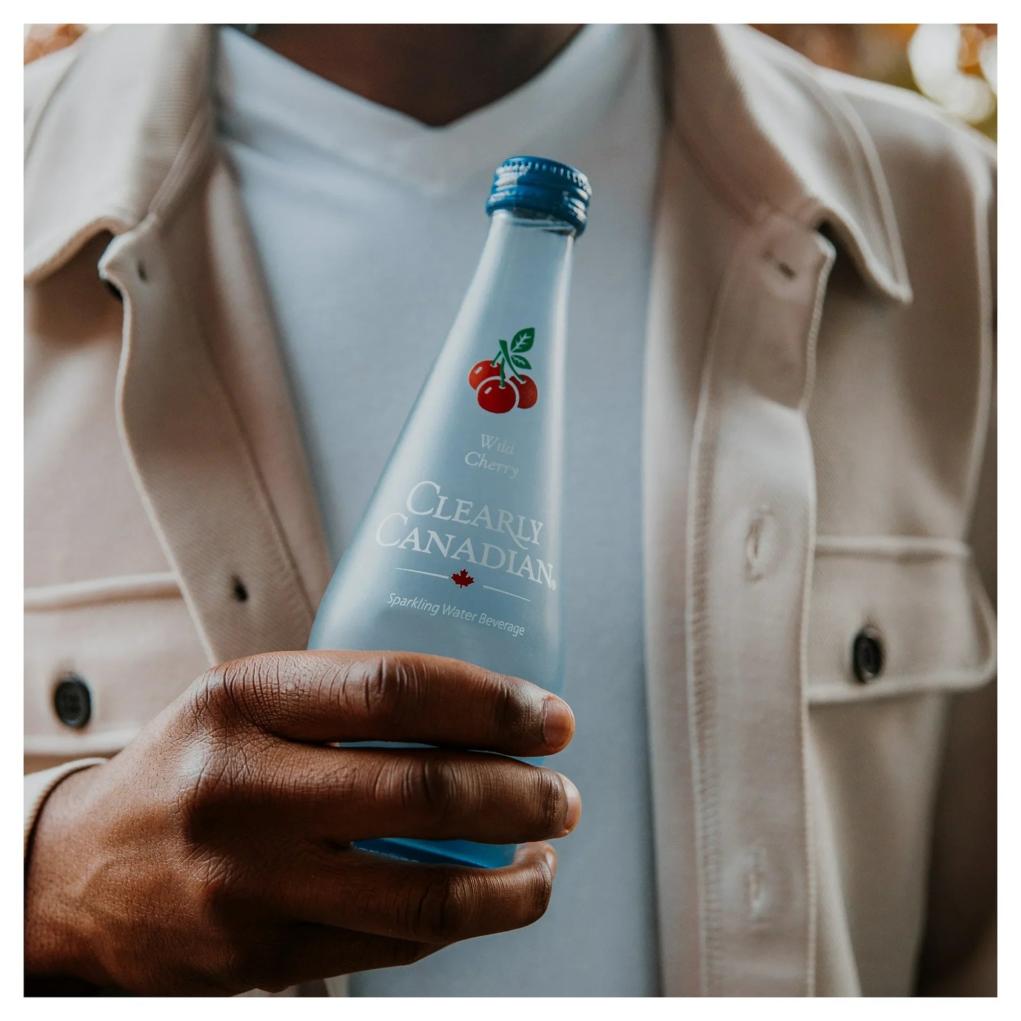 Clearly Canadian Wild Cherry Sparkling Water, Pack of 12 - 11 Fl Oz