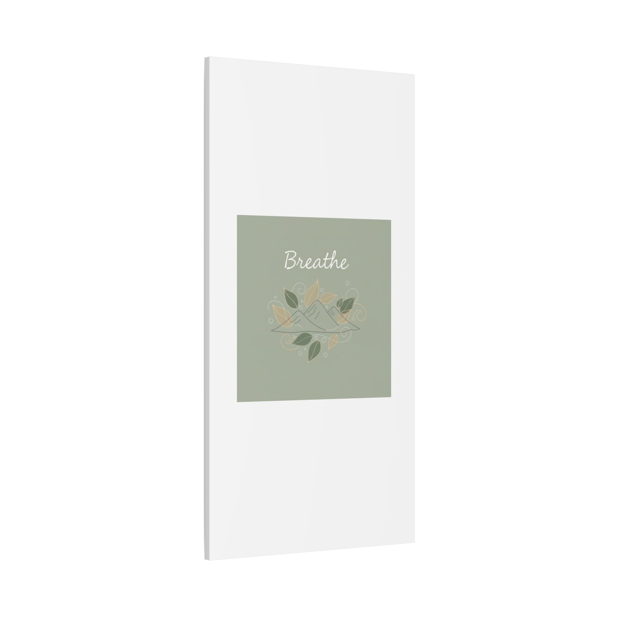 Breathe Mountain Line Canvas | Nature Symbols, Minimal Forest Wall Art