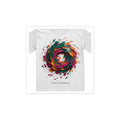 Painterly Abstract Floral Swirl Sticker | Artsy Brushstroke Design