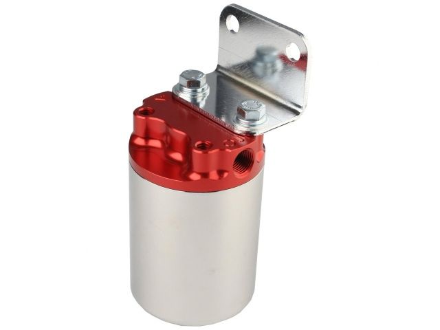 Aeromotive 10 Micron, Red/Polished Canister Fuel Filter