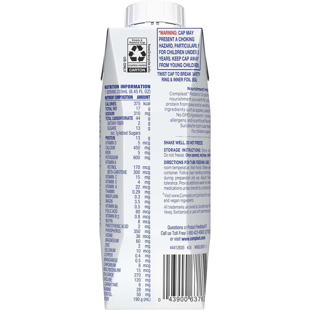 Compleat® Pediatric Original 1.5 Fruit Medley, 8.45-ounce Reclosable Carton 00043900567310