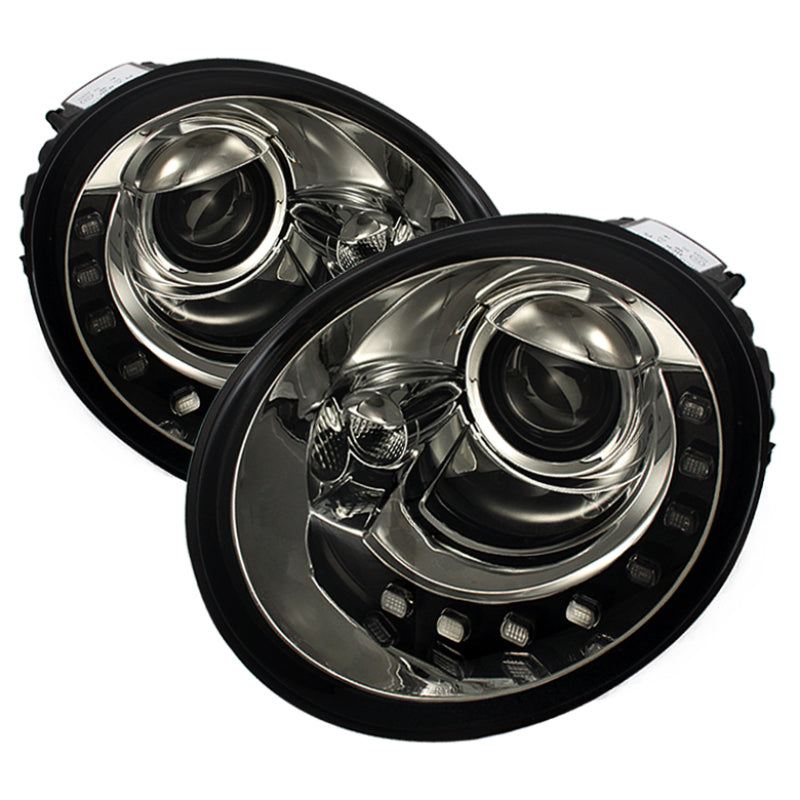 SPYDER Volkswagen Beetle 1998-2005 Projector Headlights DRL Smoke PRO-YD-VB98-DRL-SM 5080561