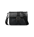 Mini Dior Hit the Road Messenger Bag with Flap Black Coated Cotton Canvas with CD Diamond Print