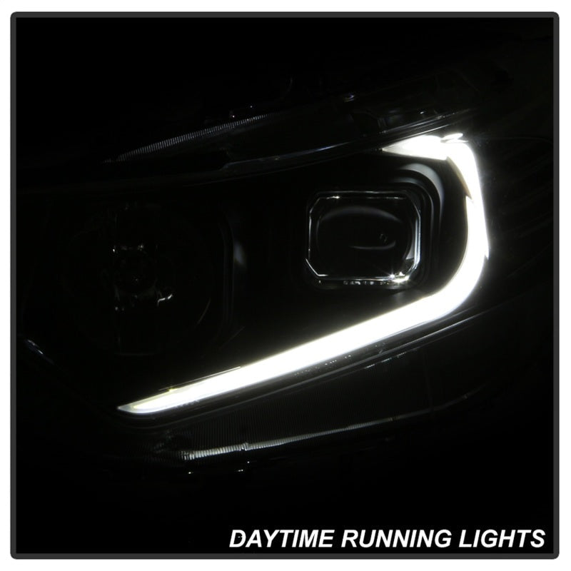 SPYDER xTune 09-14 Acura TSX Projector Headlights - Light Bar DRL - Black (PRO-JH-ATSX09-LB-BK) 9042218