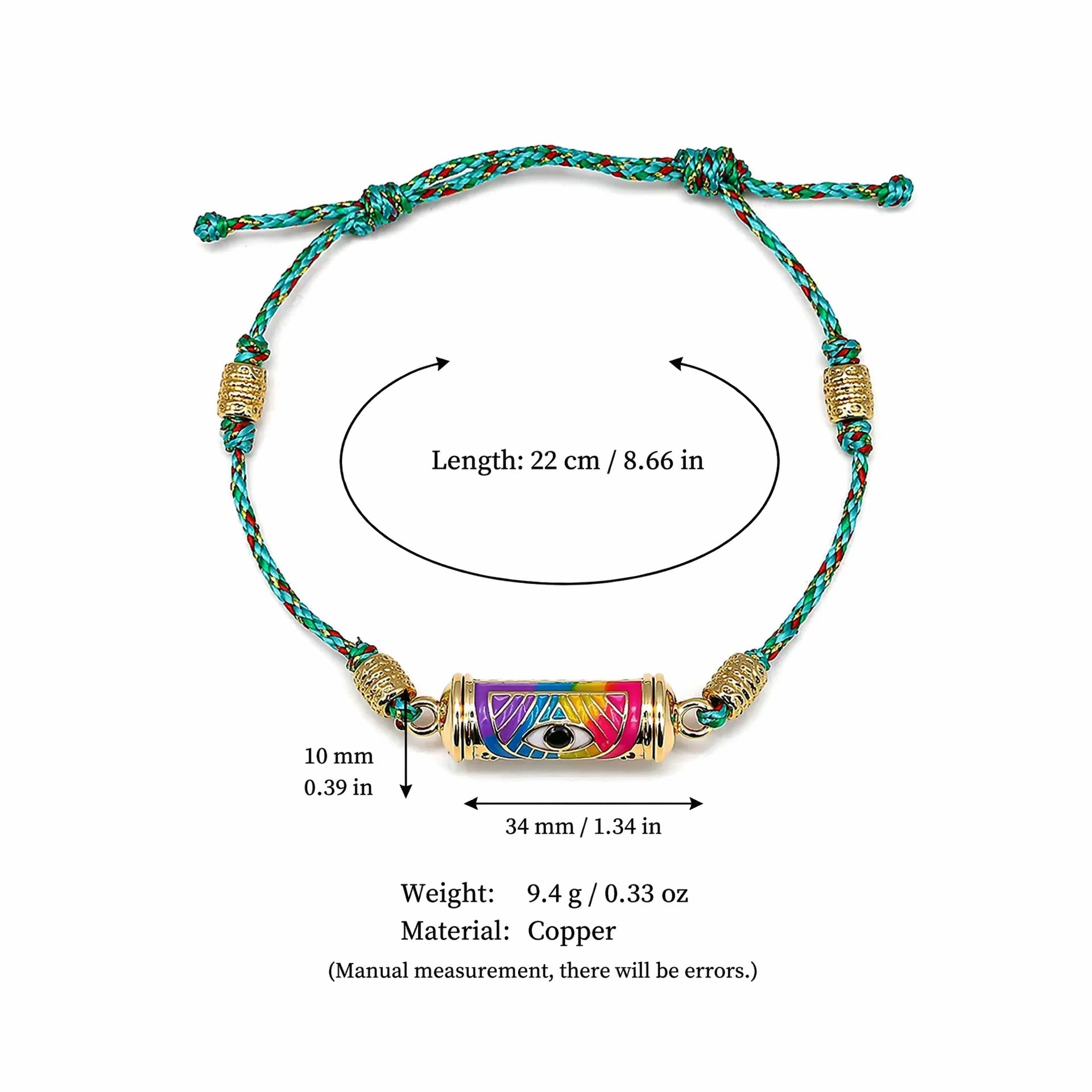 Evil Eye Kaleidoscope Necklace Clavicle Chain