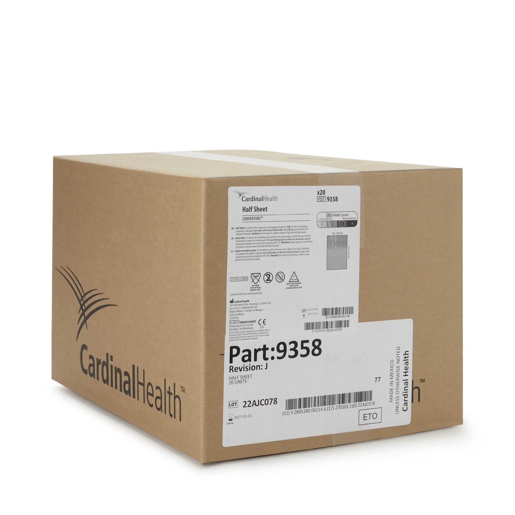 Cardinal Health™ Sterile Half General Purpose Drape, 40 x 57 Inch 9358