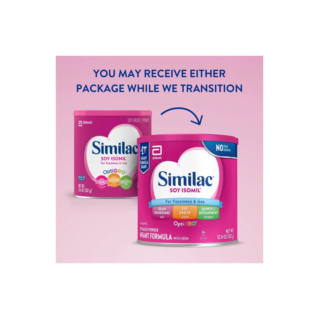 Similac® Soy Isomil® For Fussiness and Gas Powder Infant Formula, 12.4-ounce can 55963